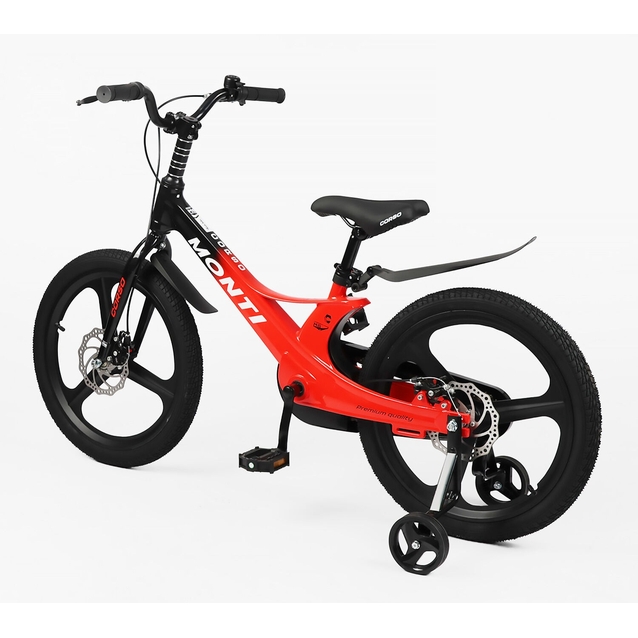 Дитячий велосипед 20 MG Corso «MONTI» MT-20510, магнієва рама, чорно-червоний фото westvelo.com