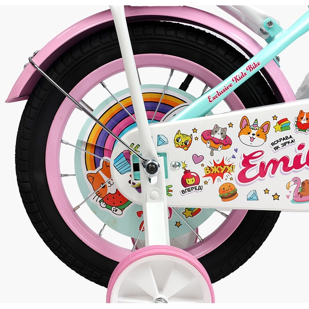 Дитячий велосипед 14 ST Corso «EMILY» ML-29014 бірюзовий фото westvelo.com