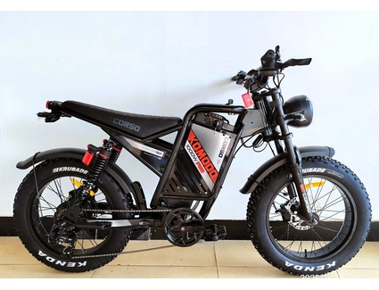 Електрофетбайк 20 ST Corso «KOMODO PRO» KD-36099 сталь, двигун 1000W, акумулятор 48V 21Ah літієвий, (к-т SHIMANO) чорно-помаранчевий