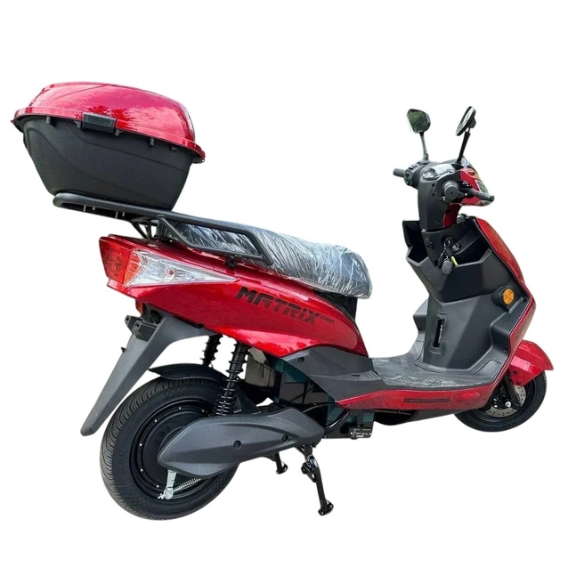 Електроскутер Corso «MATRIX» MT-720041 двигун 1200W, акумулятор 72V 25Ah графеновий, червоний, колеса 10" + 1 ящик. акум фото westvelo.com