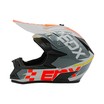 Шолом, закритий крос/ендуро (XL) АТV EDX 020-1 чорно-біло-оранжевий глянець з дашком + окуляри фото westvelo.com