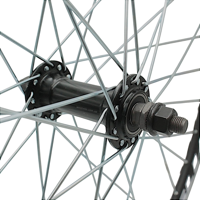 Колесо 28-29 перед, обід 2-ний чорний, втулка AL. SHUNFENG, на промах чорна фото westvelo.com