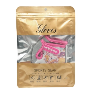 Рукавиці дитячі "S" біло-рожеві ЄДИНОРІГ (375)