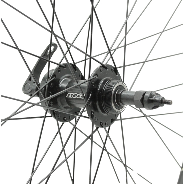 Колесо 27,5 зад, обід 2-ний чорний, втулка. AL. NECO MS31R, на промах чорна, диск 6 болтів, ексцентрик фото westvelo.com