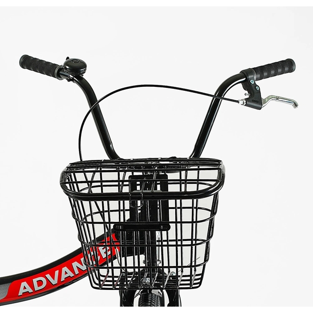 Міський велосипед 24 ST Corso «ADVANCE» AD-24400 (складна рама) сталь 14", чорно-червоний (+к/к/б) фото westvelo.com