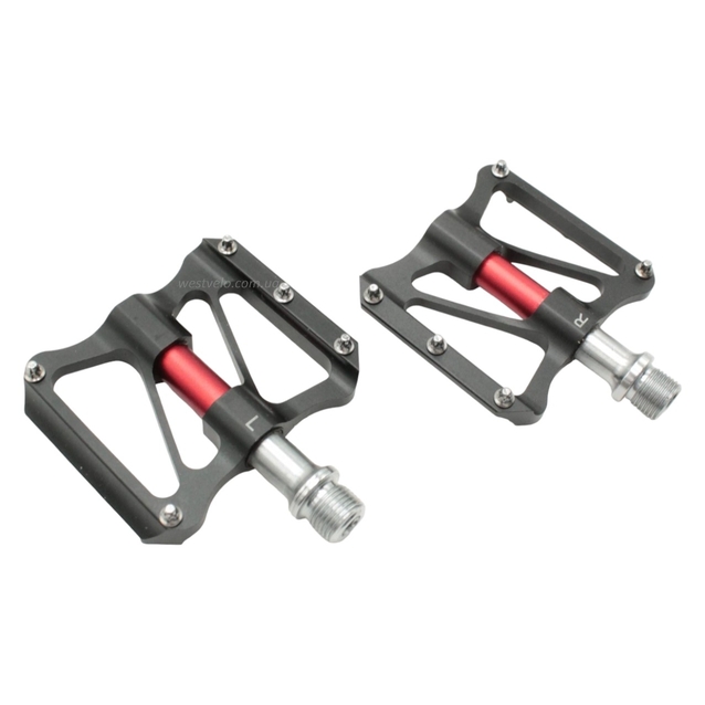 Педалі алюміній проми Crosser K-3463, чорні з змінними шипами фото westvelo.com