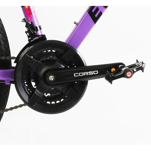 Велосипед 26 AL Corso «EVOLUTION» EV-26790 алюміній 13", (к-т SHIMANO) чорно-фіолетово-рожевий фото westvelo.com