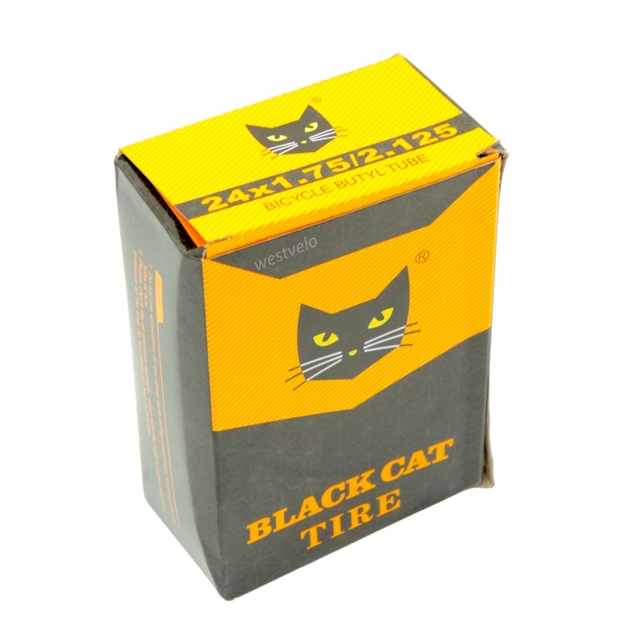 Камера 24 короткий ніпель AV 35mm BLACK CAT (1.75-1.95) самоклеюча (з антипрокольним гелем) фото westvelo.com