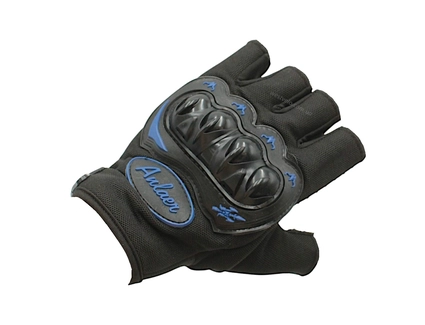 Рукавиці (тактичні) Anlaer, чорно-сині (з відкритими пальцями)