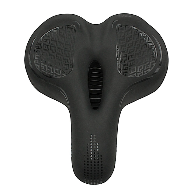 Сідло на демферах з отвором AVANTI AFT-87, чорне м'яке широке (300х260) фото westvelo.com