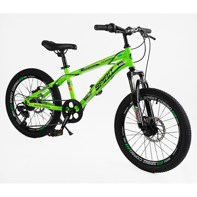 Велосипед 20 ST Corso «SPIRIT» ST-20622 сталь 12", (к-т SHIMANO) салатовий фото westvelo.com