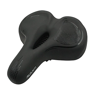 Сідло на демферах з отвором AVANTI AFT-87, чорне м'яке широке (300х260)