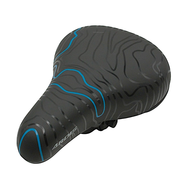 Сідло мтв ARDIS № 964, чорне з синіми лініями (235х155) фото westvelo.com