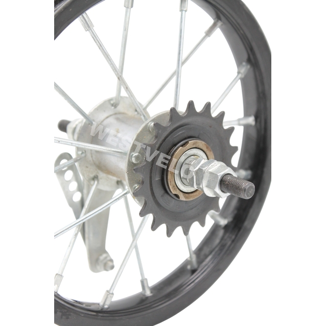 Колеса 12 обід чорний, спиця 3мм, перед + зад з втулкою Falcon + к-т фото westvelo.com