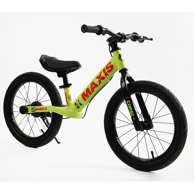 Велобіг 16 Corso надувні колеса, сталева рама «MAXIS» MX-65049 жовтий фото westvelo.com