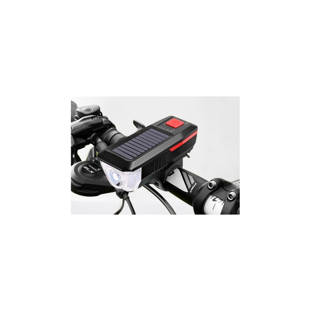 Фара usb + сигнал BG-LY-17, (250 lm).із сонячною панеллю.(1200 mAh) фото westvelo.com