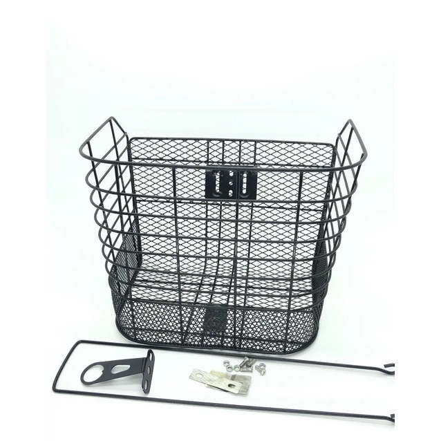 Кошик металевий косий, сітка-дріт, чорний фото westvelo.com