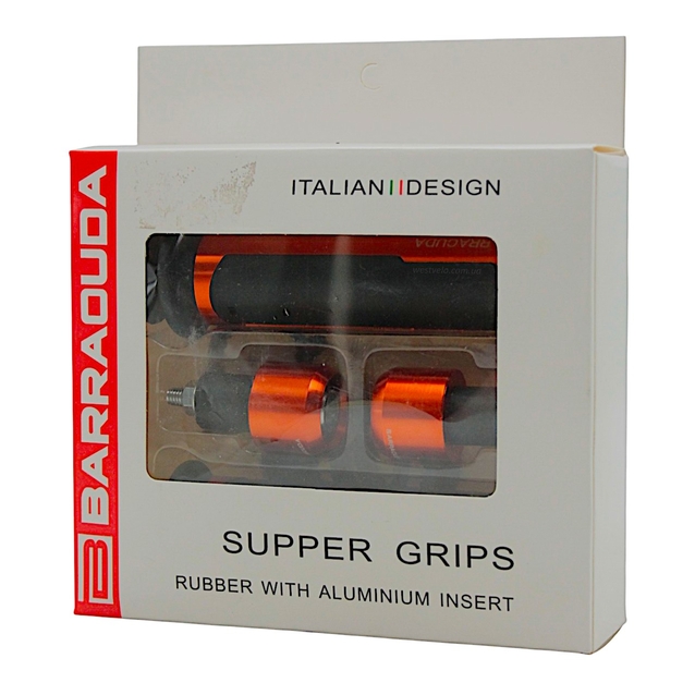Мото гріпси BARRACUDA (HP6) універсальні помаранчеві фото westvelo.com