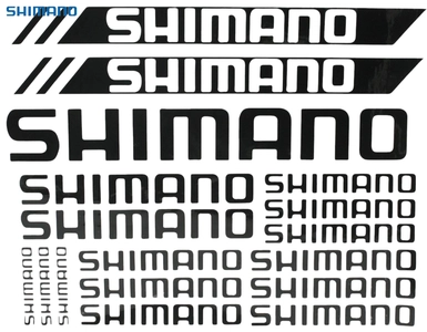 Наклейки SHIMANO білий фон, чорні