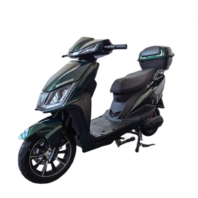 Електроскутер Corso «WARRIOR» WR-110549, двигун 2000W, акумулятор 72V 30Ah літій-залізо-фосфатний, зелений, колеса 12/10" фото westvelo.com