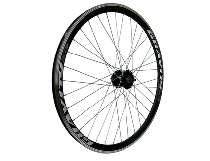 Колесо 28-29 перед, обід 2-ний чорний, втулка ST. Quando, диск 6 болтів (Gravity)