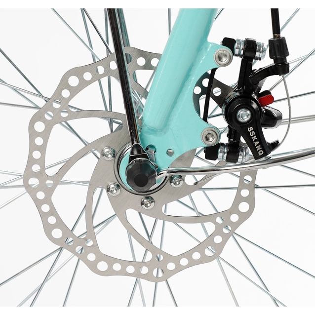 Міський велосипед 26 ST Corso «POLARIS» PS-63909 сталь 16,5", (к-т SHIMANO) блакитний (+к/к/б) фото westvelo.com