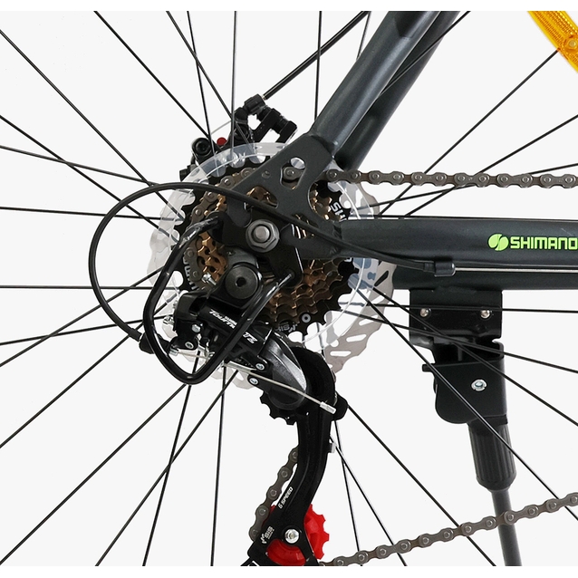 Велосипед 29 ST Corso «LEADER» LD-44800 сталь 21", (к-т SHIMANO) чорно-салатовий фото westvelo.com