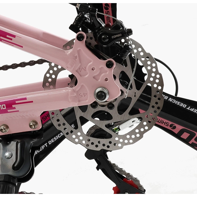 Велосипед 24 AL Corso «EVOLUTION» EV-24101 алюміній 11", (к-т SHIMANO) рожевий фото westvelo.com
