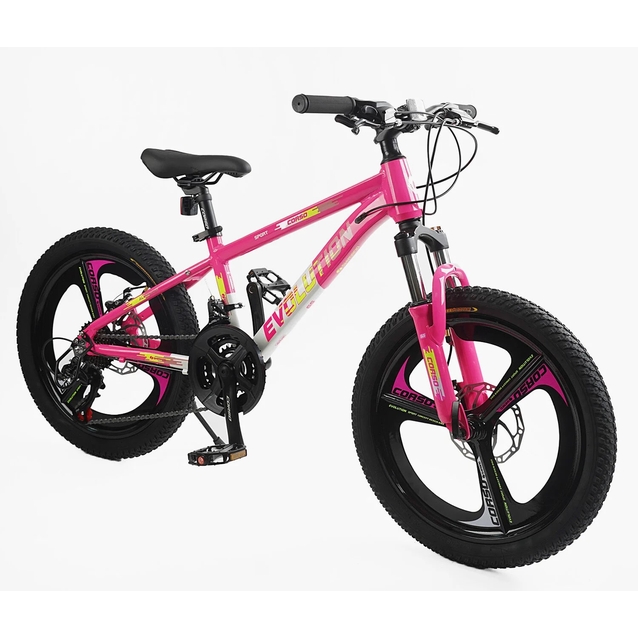 Велосипед 20 AL Corso «EVOLUTION» EV-20103 алюміній 11", (к-т SHIMANO) рожевий фото westvelo.com