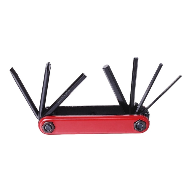 Мультитул 6-гранників червоний пластик фото westvelo.com