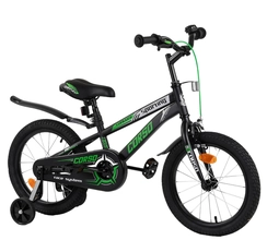 Дитячий велосипед 16 Corso R-16218 зелено-чорний