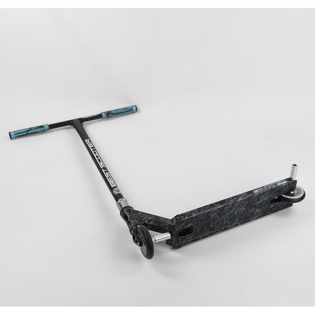 Самокат трюковий Best Scooter «CRASH» 37890 чорно-синій, HIC-система, пеги, AL диск та дека, колеса PU Ø110mm, ширина керма - 57 см фото westvelo.com