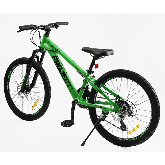 Велосипед 24 AL Corso «PROJECT» R-24119 алюміній 11", (к-т Saiguan) салатовий фото westvelo.com