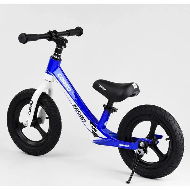 Велобіг 12 Corso надувні колеса, магнієва рама «ROCKET» 91649 синьо-білий фото westvelo.com