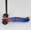 Самокат дитячий 3-х колісний, Best Scooter «MAXI» 25595 / 779-1338 синій, колеса PU Ø120mm/80mm зі світлом, пластмасовий, трубка керма алюмінієва фото westvelo.com