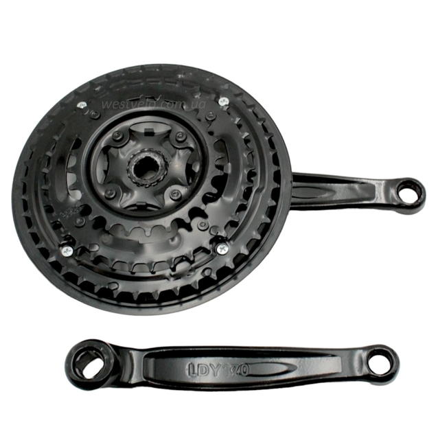 Система шатунів мтв мала NІCO чорна NSS-3001 (24/34/42Т) L-170мм. фото westvelo.com