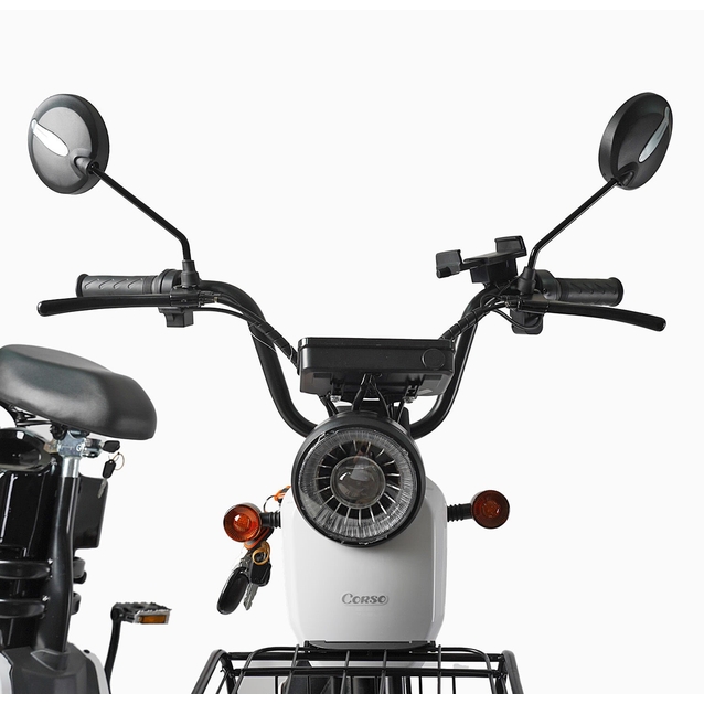 Електровелосипед 20 ST Corso «FORTEX» FR-9523-4 сталь, 500W, акум 48V20AH, білий фото westvelo.com