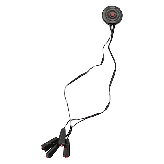 Габарит задній червоний JY-389 на рюкзак на шолом на батарейках фото westvelo.com