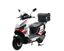 Електроскутер Garow «L850» GR-2880, двигун 2999W, акумулятор 72V 48Ah літій-залізо-фосфатний, біло-червоний, колеса 12" фото westvelo.com