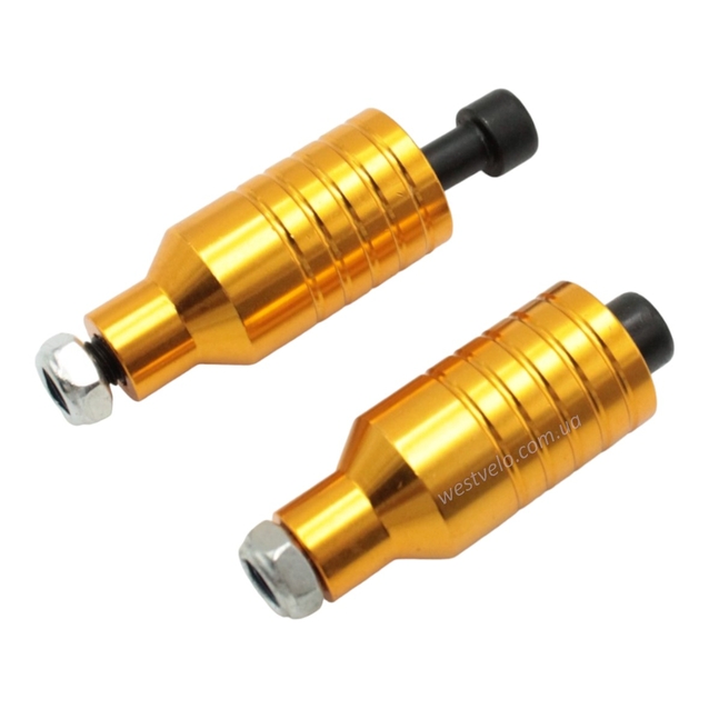 Пеги трюкового самоката AL. анодовані, золотий, L-5.5 см (5099) фото westvelo.com