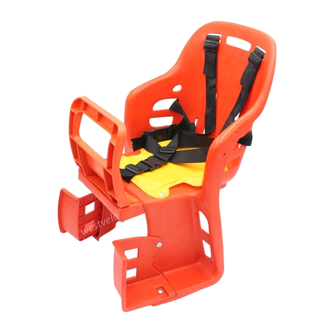 Крісло дитяче, пластик, на зад. багажник, "JLD" з м'ягкою підкладкою, червоне фото westvelo.com