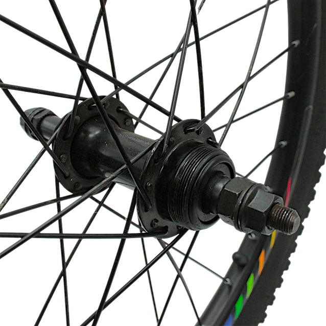 Колеса 20 перед+зад, обід 2-ний чорний, втулка М на віночках, диск різьба + камери і покришки (Viper) фото westvelo.com