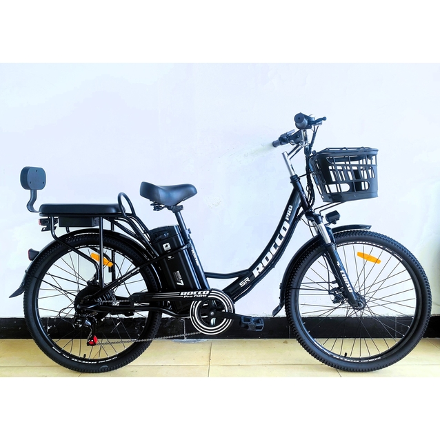 Електровелосипед 26 ST Corso «ROCCO» R-86590 сталь, двигун 750W, акумулятор 48V 20Ah літієвий, чорний фото westvelo.com