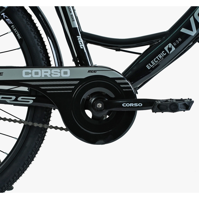 Електровелосипед 26 ST Corso «VOLT BIKE» ТВ-26033 сталь, дв 350W, акум 36V10Ah, чорний, без кошика фото westvelo.com