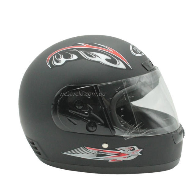 Мото шолом, закритий "HLN" Інтеграл,чорний матовий фото westvelo.com