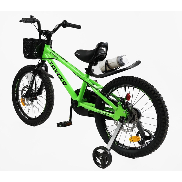 Дитячий велосипед 18 AL Corso «TAYGER» TG-94300 алюмінієва рама, дискові гальма, салатовий фото westvelo.com