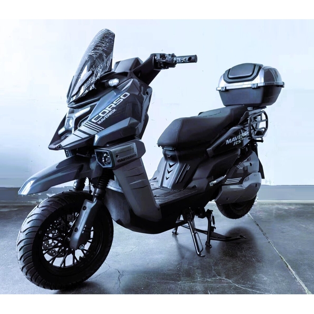 Електроскутер Corso «MAVERICK RS» MR-805922, двигун 2999W, акумулятор 72V 50Ah літій-залізо-фосфатний, чорний, колеса 12" фото westvelo.com