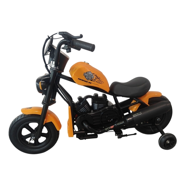 Дитячий електромотоцикл Corso H-35291 двигун 160W, акумулятор 24V5Ah, жовтий, Bluetooth, звук двигуна, колеса 12" фото westvelo.com
