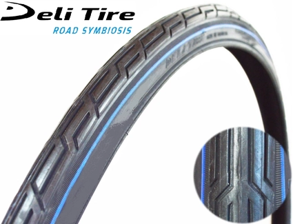 Покришка турист 32-622 (28 1 1/4x1 3/4) DELI TIRE Індонезія (192) синя смуга