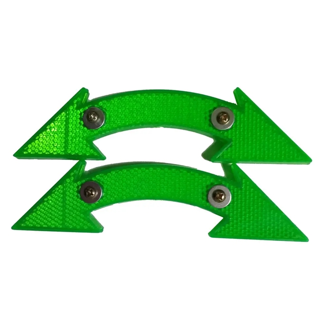 Катафот на спиці пластмасовий "Стрілка" зелений фото westvelo.com